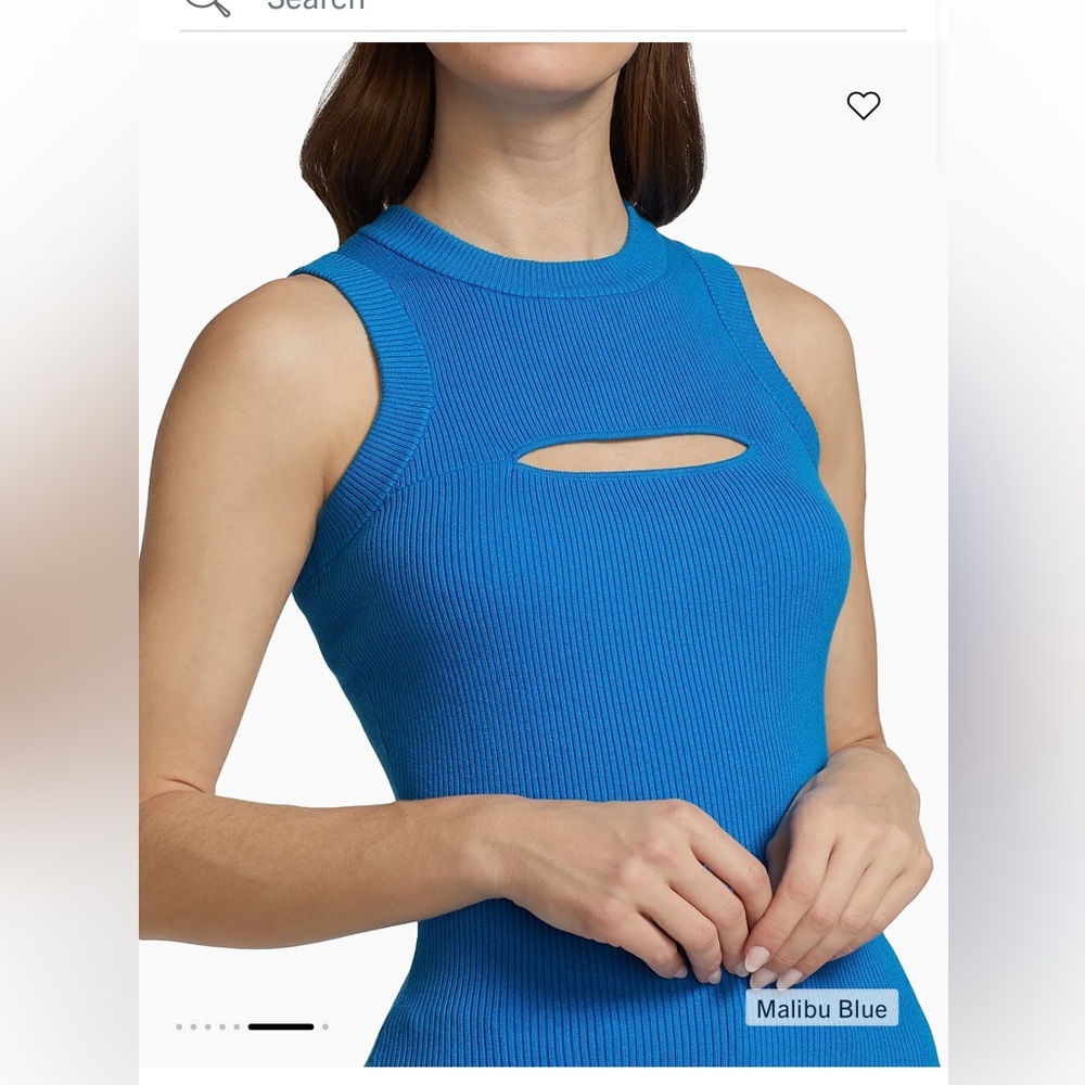 NWT Pistola Nella Cashmere Blend Side Slit Malibu Blue Tank
Top Size Small